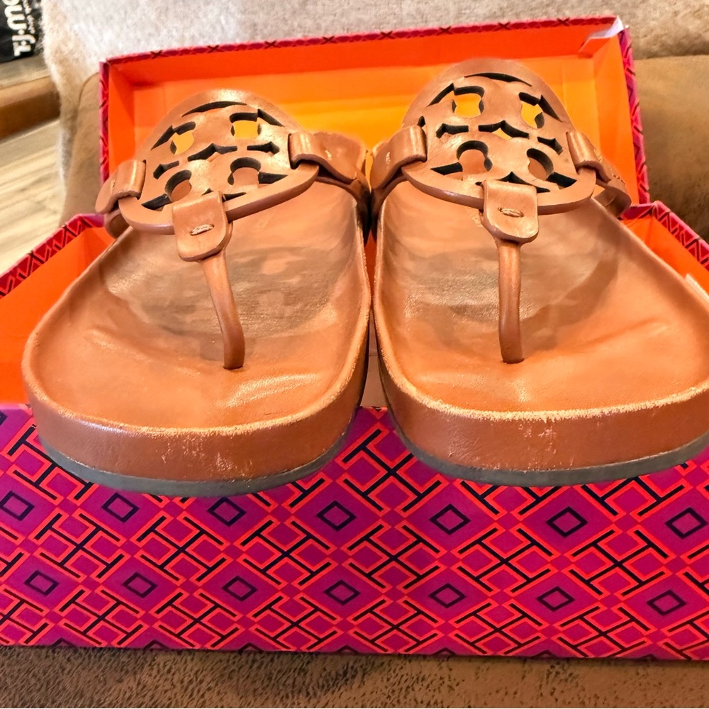 Tory Burch Miller Cloud Sandal, Aged Camello - Picture 4 of 9